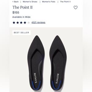Rothy's Black Pointed Flats The Point